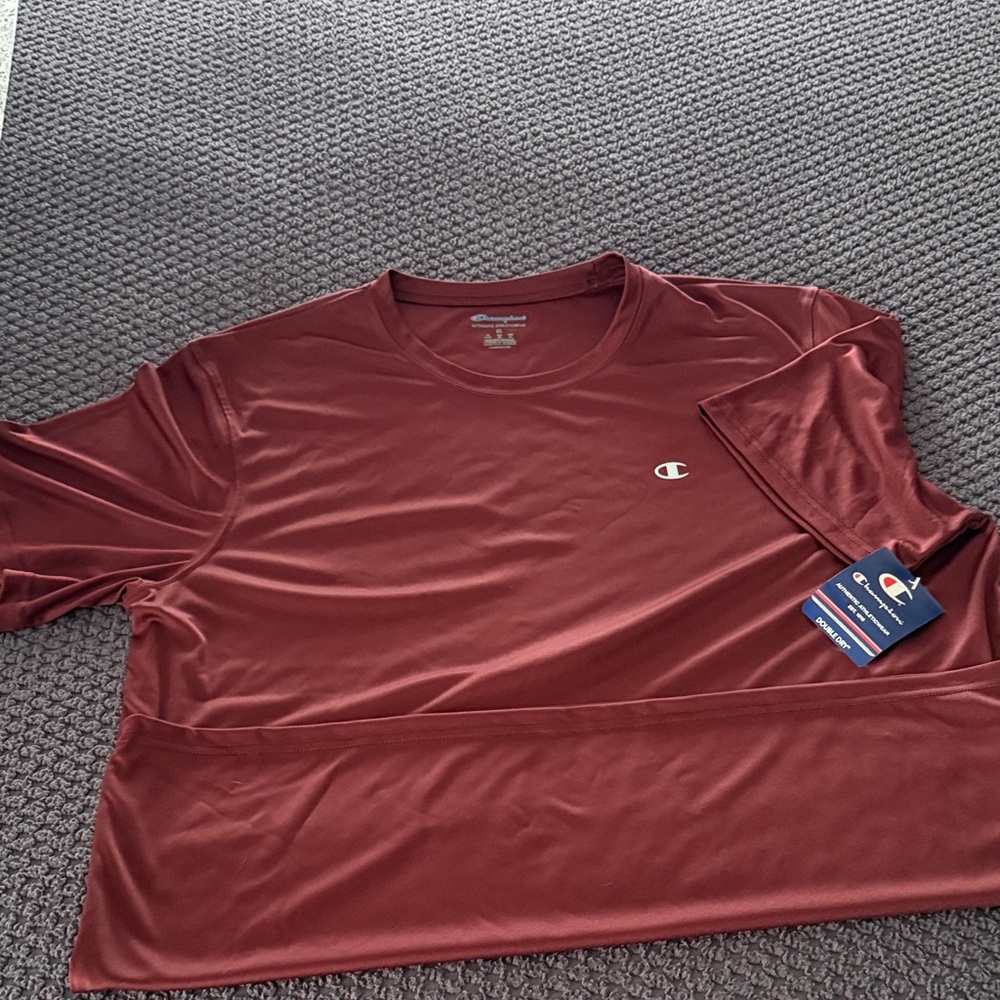 Champion Men's Maroon Athletic Short Sleeve Tee